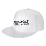 White Pro Tackle Cap Black Logo