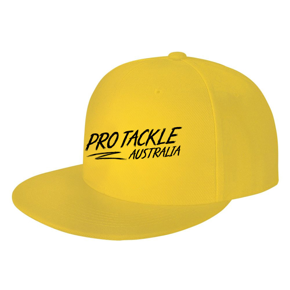Yellow Pro Tackle Cap Black Logo